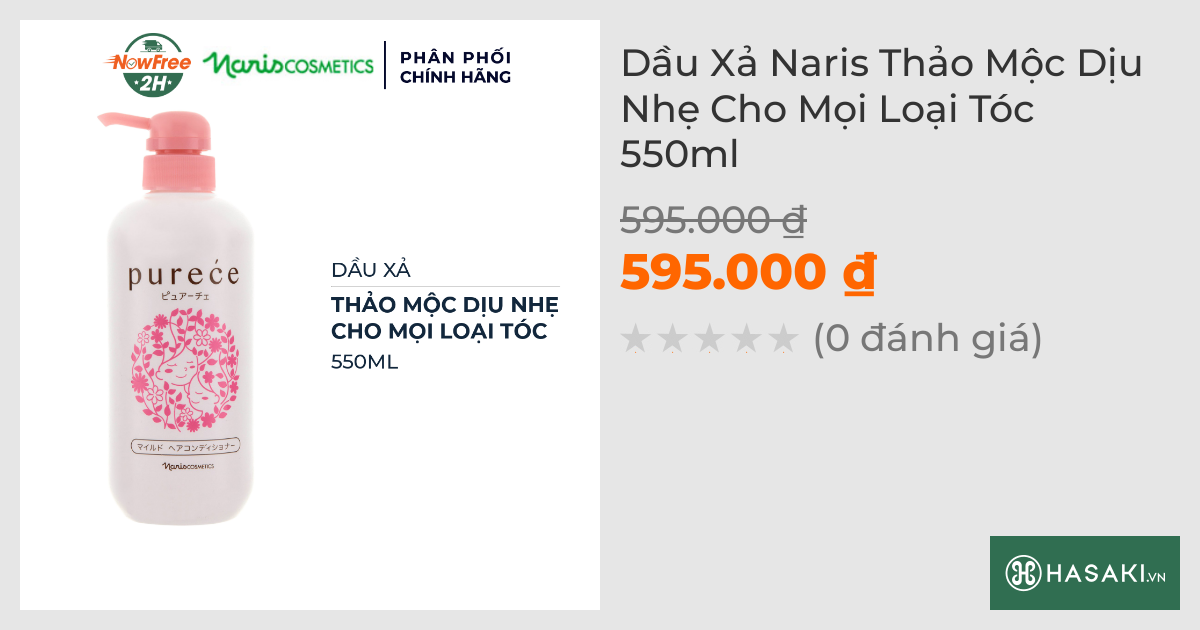 Dầu Xả Naris Thảo Mộc Dịu Nhẹ Cho Mọi Loại Tóc 550ml