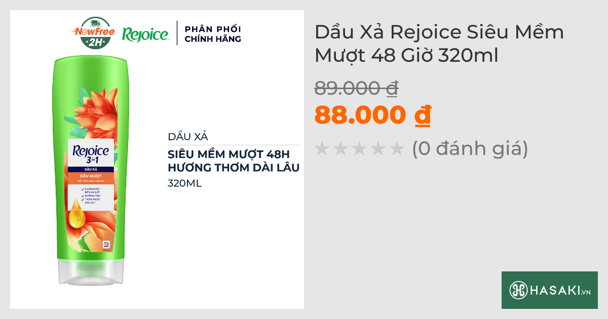 Dầu Xả Rejoice Siêu Mềm Mượt 48 Giờ 320ml