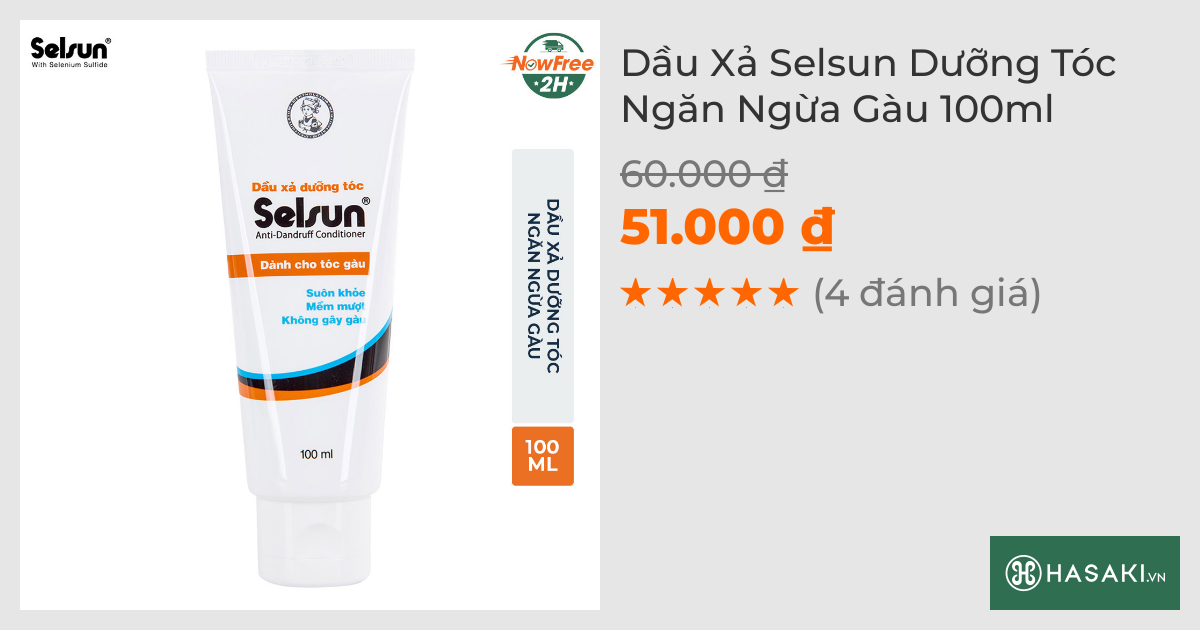 Dầu Xả Selsun Dưỡng Tóc Ngăn Ngừa Gàu 100ml