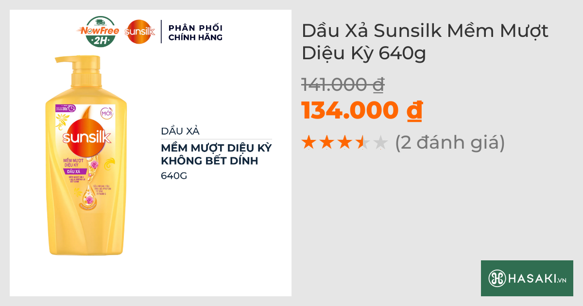 Dầu Xả Sunsilk Mềm Mượt Diệu Kỳ 640g