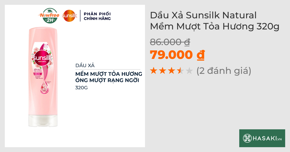 Dầu Xả Sunsilk Natural Mềm Mượt Tỏa Hương 320g