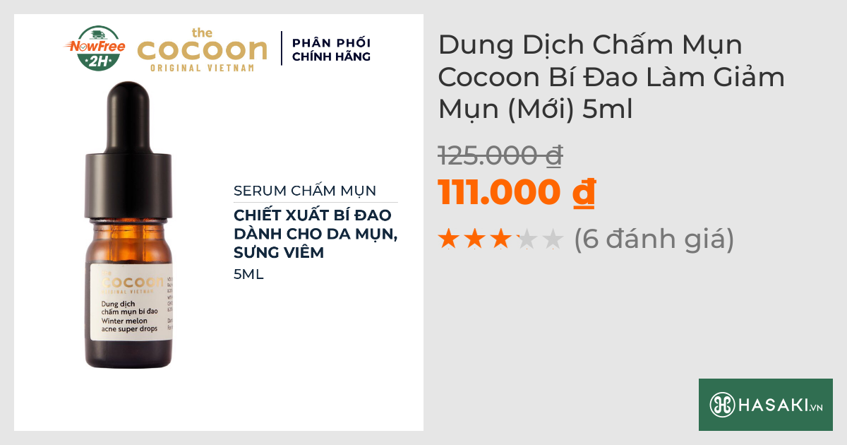 Dung Dịch Chấm Mụn Cocoon Bí Đao Làm Giảm Mụn (Mới) 5ml