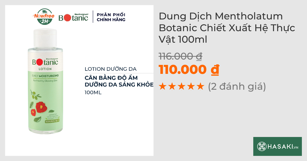 Dung Dịch Mentholatum Botanic Chiết Xuất Hệ Thực Vật 100ml