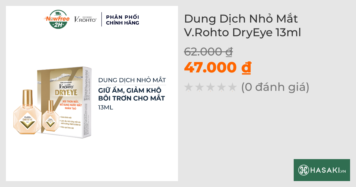 Dung Dịch Nhỏ Mắt V.Rohto DryEye 13ml