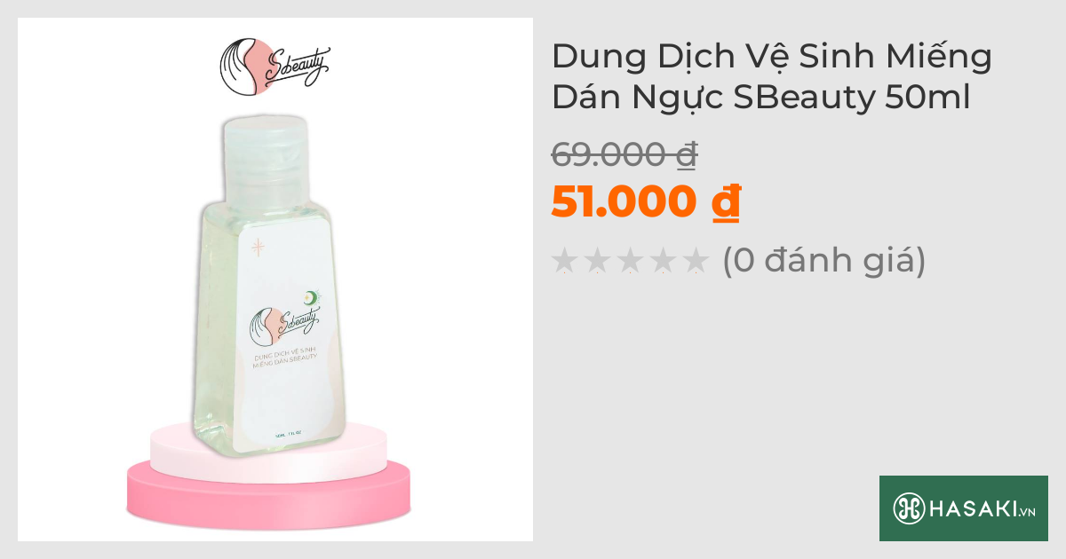 Dung Dịch Vệ Sinh Miếng Dán Ngực SBeauty 50ml