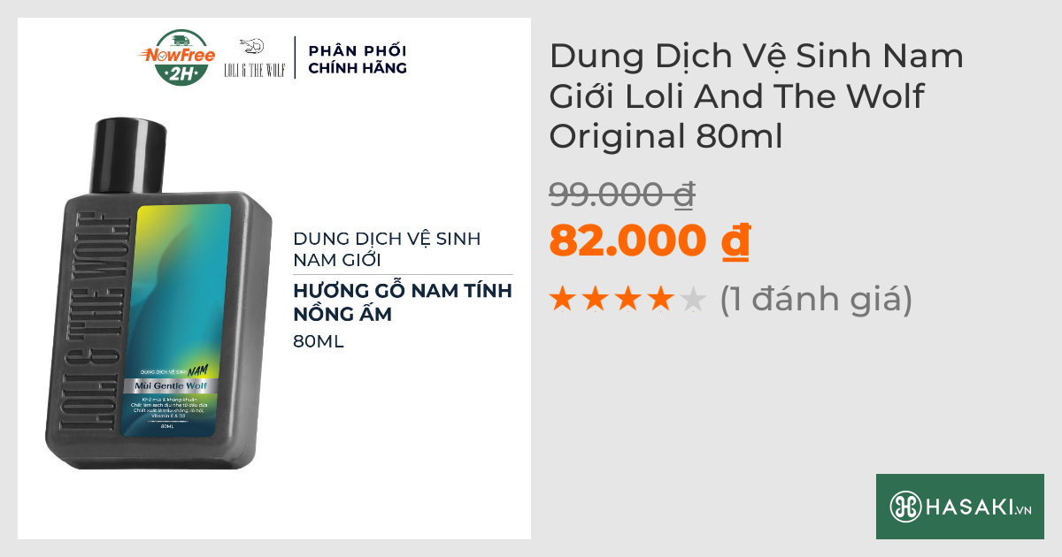 Dung Dịch Vệ Sinh Nam Giới Loli And The Wolf Original 80ml