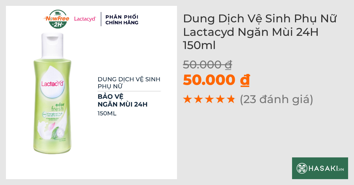 Dung Dịch Vệ Sinh Phụ Nữ Lactacyd Ngăn Mùi 24H 150ml