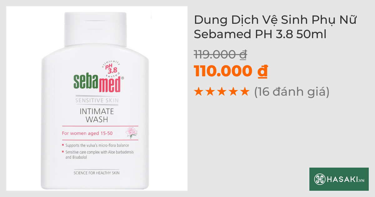 Dung Dịch Vệ Sinh Phụ Nữ Sebamed PH 3.8 50ml