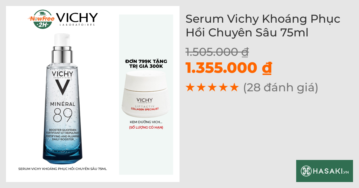 Serum Vichy 89 Khoáng Chất Phục Hồi Chuyên Sâu 75ml