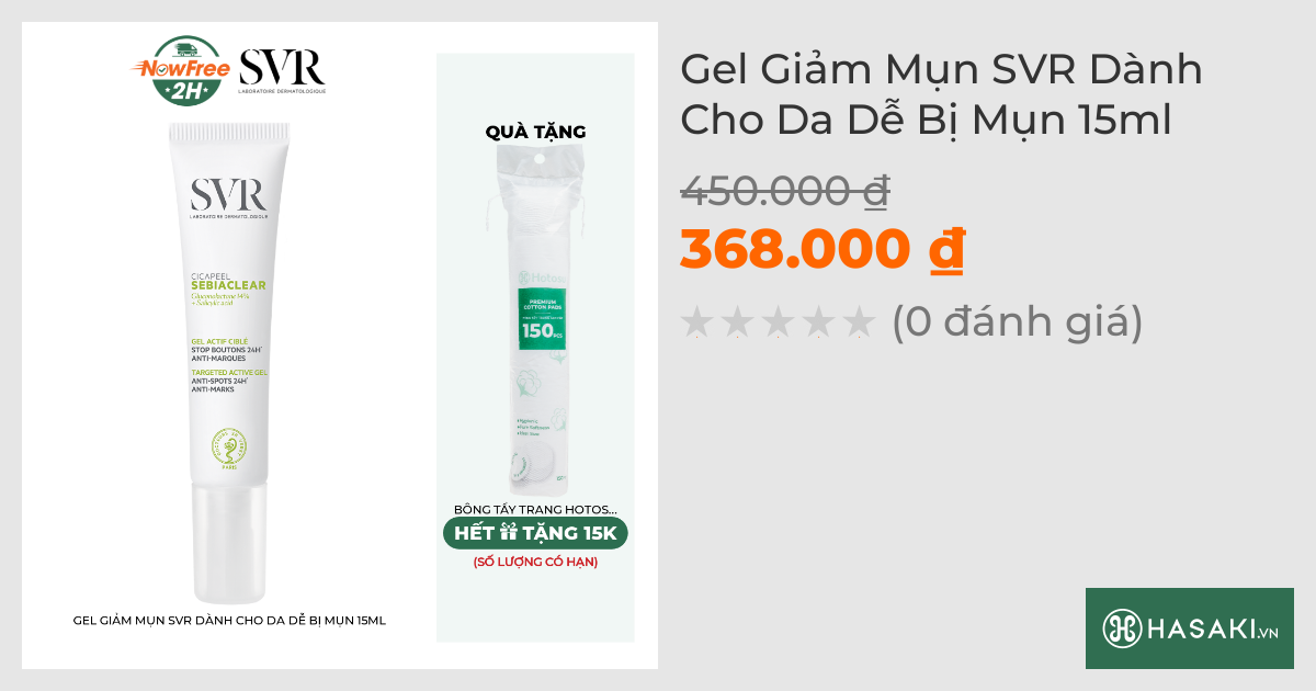 Gel Giảm Mụn SVR Dành Cho Da Dễ Bị Mụn 15ml