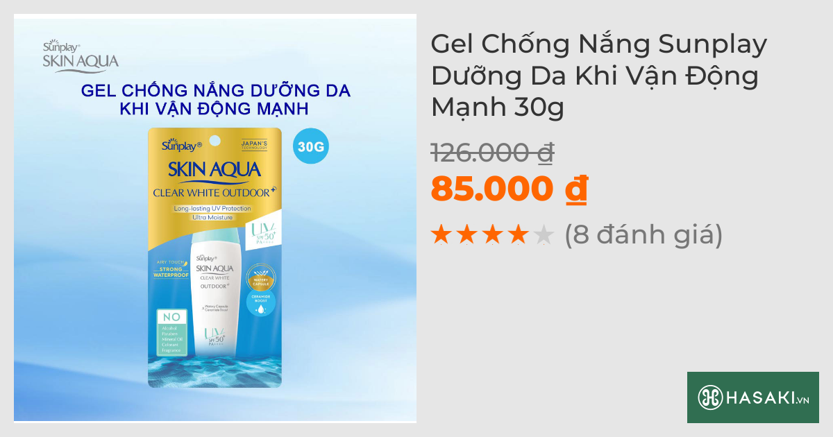 Gel Chống Nắng Sunplay Dưỡng Da Khi Vận Động Mạnh 30g