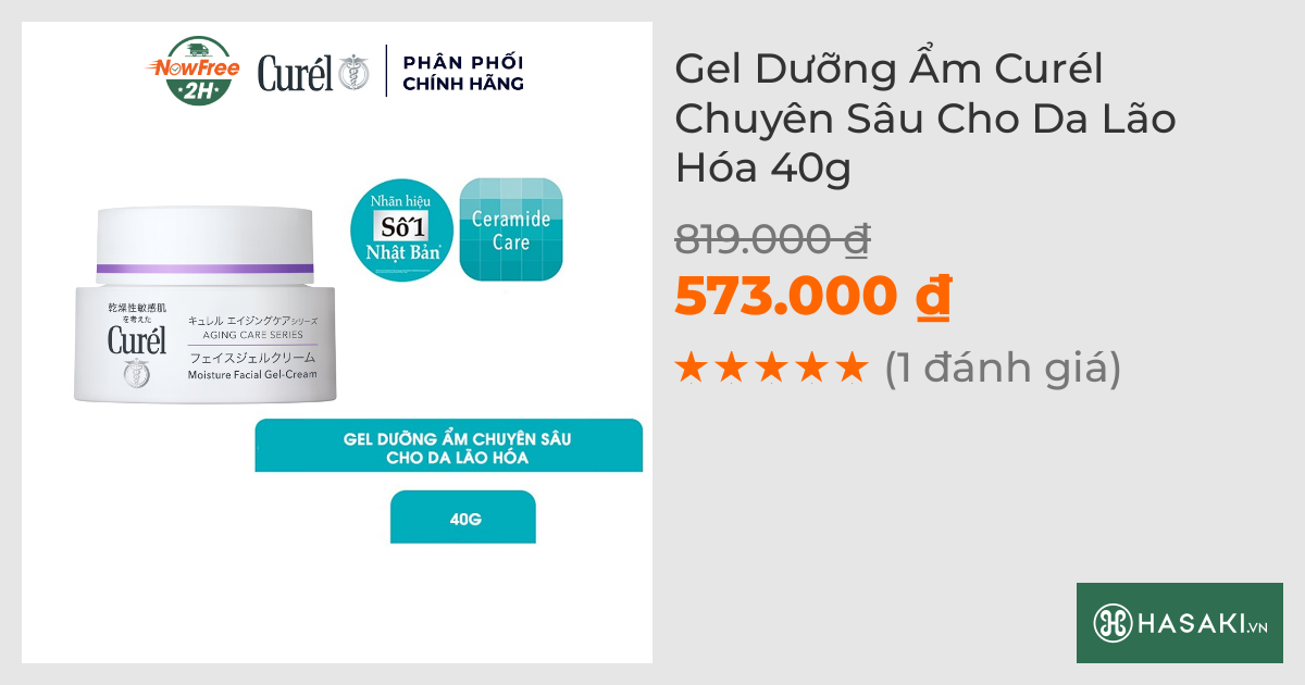 Gel Dưỡng Ẩm Curél Chuyên Sâu Cho Da Lão Hóa 40g