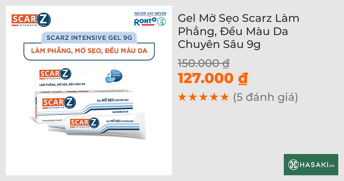 Gel Mờ Sẹo Scarz Làm Phẳng, Đều Màu Da Chuyên Sâu 9g