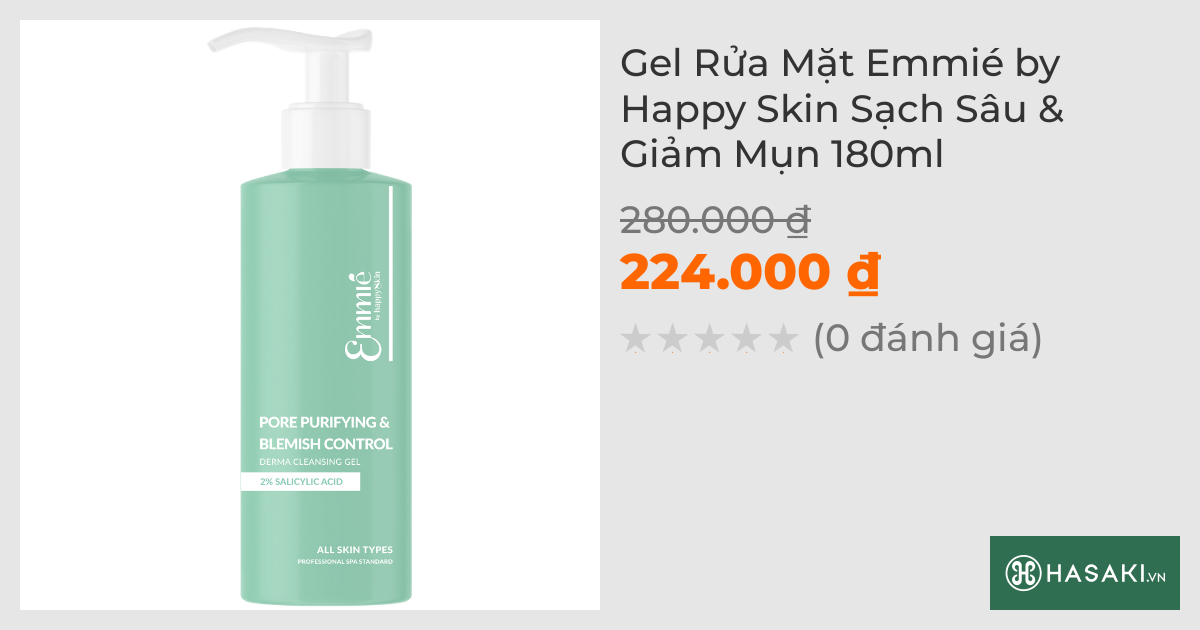 Gel Rửa Mặt Emmié Sạch Sâu & Giảm Mụn 180ml