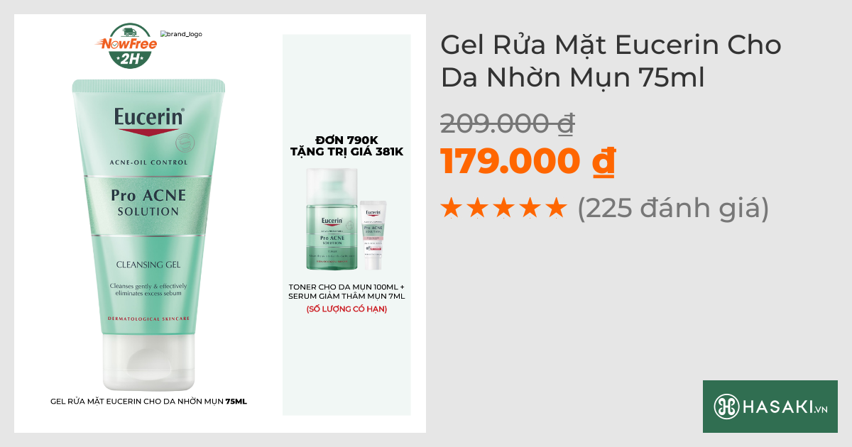 Gel Rửa Mặt Eucerin Cho Da Nhờn Mụn 75ml