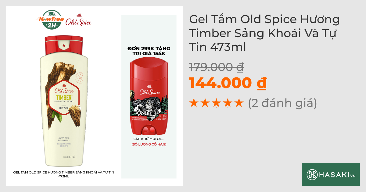 Gel Tắm Old Spice Hương Timber Sảng Khoái Và Tự Tin 473ml