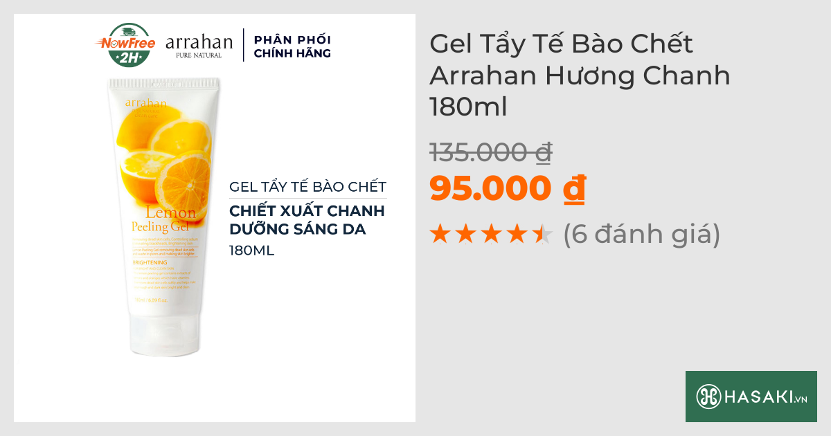 Gel Tẩy Tế Bào Chết Arrahan Hương Chanh 180ml