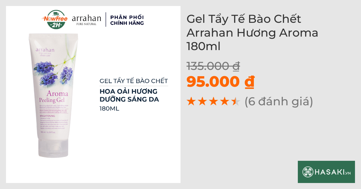 Gel Tẩy Tế Bào Chết Arrahan Hương Aroma 180ml