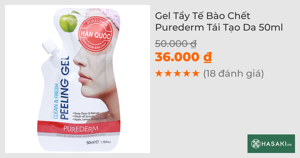 Gel Tẩy Tế Bào Chết Purederm Tái Tạo Da 50ml