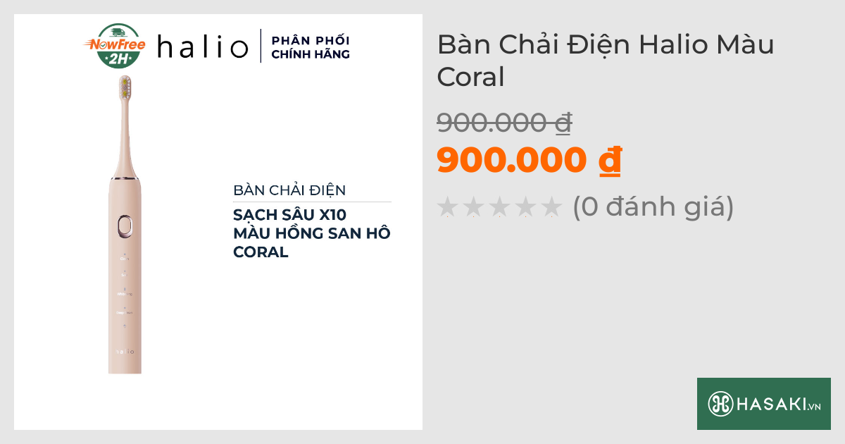 Bàn Chải Điện Halio Màu Coral