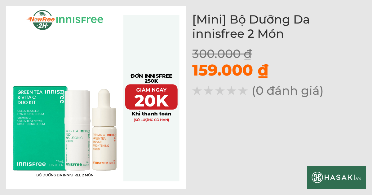 [Mini] Bộ Dưỡng Da innisfree 2 Món