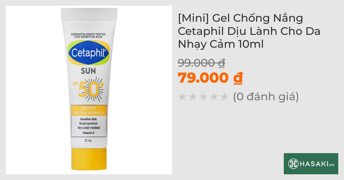 [Mini] Gel Chống Nắng Cetaphil Dịu Lành Cho Da Nhạy Cảm 10ml