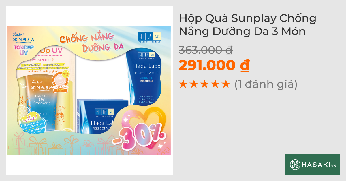 Hộp Quà Sunplay Chống Nắng Dưỡng Da 3 Món