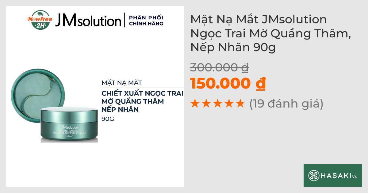 Mặt Nạ Mắt JMsolution Ngọc Trai Mờ Quầng Thâm, Nếp Nhăn 90g