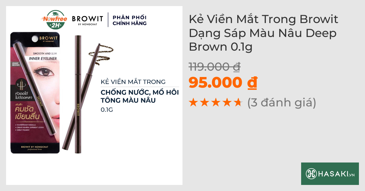 Kẻ Viền Mắt Trong Browit Dạng Sáp Màu Nâu Deep Brown 0.1g