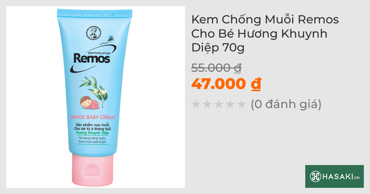 Kem Chống Muỗi Remos Cho Bé Hương Khuynh Diệp 70g