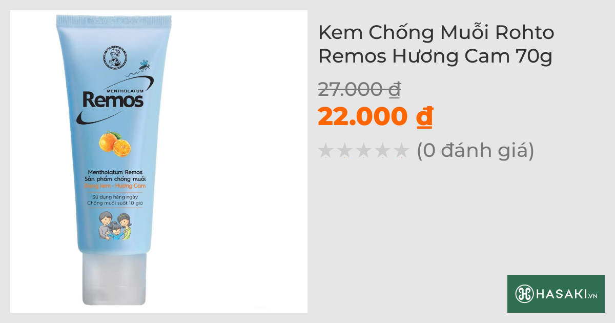 Kem Chống Muỗi Rohto Remos Hương Cam 70g