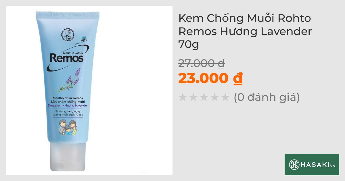 Kem Chống Muỗi Rohto Remos Hương Lavender 70g