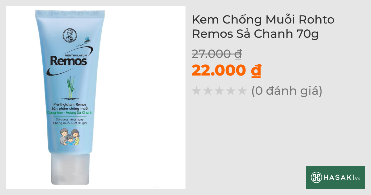 Kem Chống Muỗi Rohto Remos Sả Chanh 70g