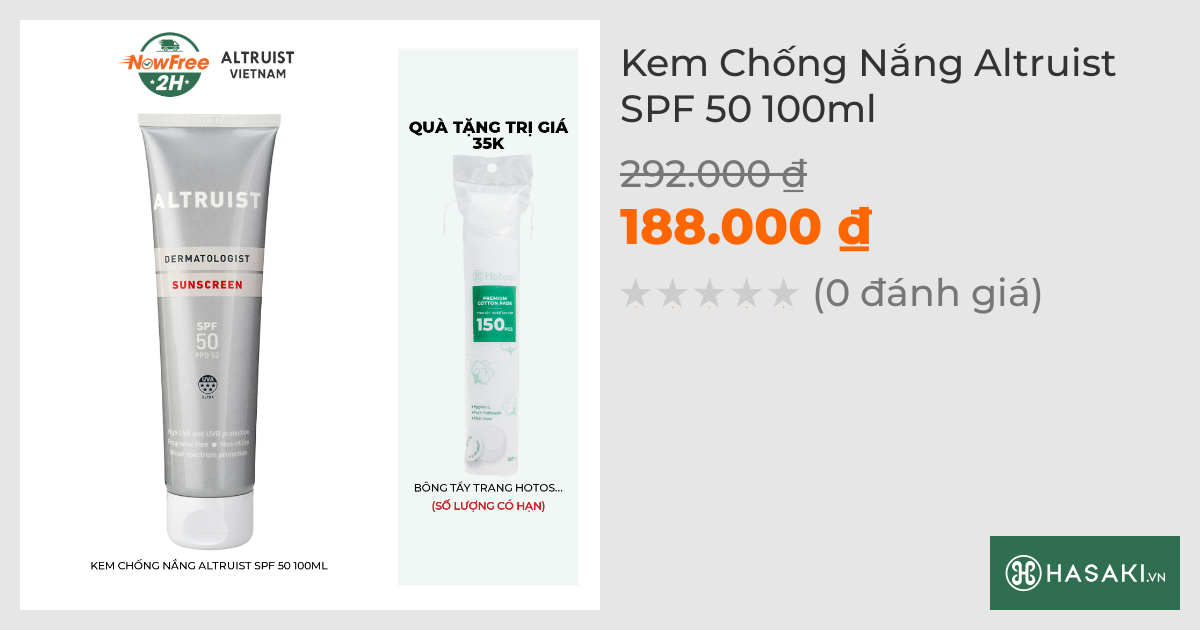 Kem Chống Nắng Altruist SPF 50 100ml