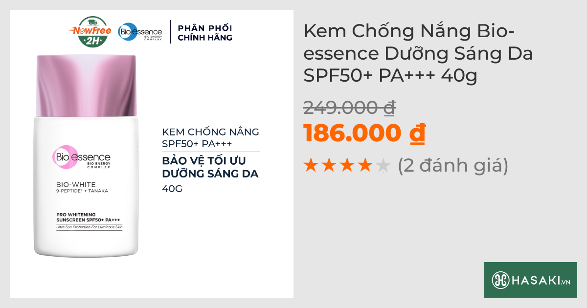 Kem Chống Nắng Bio-essence Dưỡng Sáng Da SPF50+ PA+++ 40g