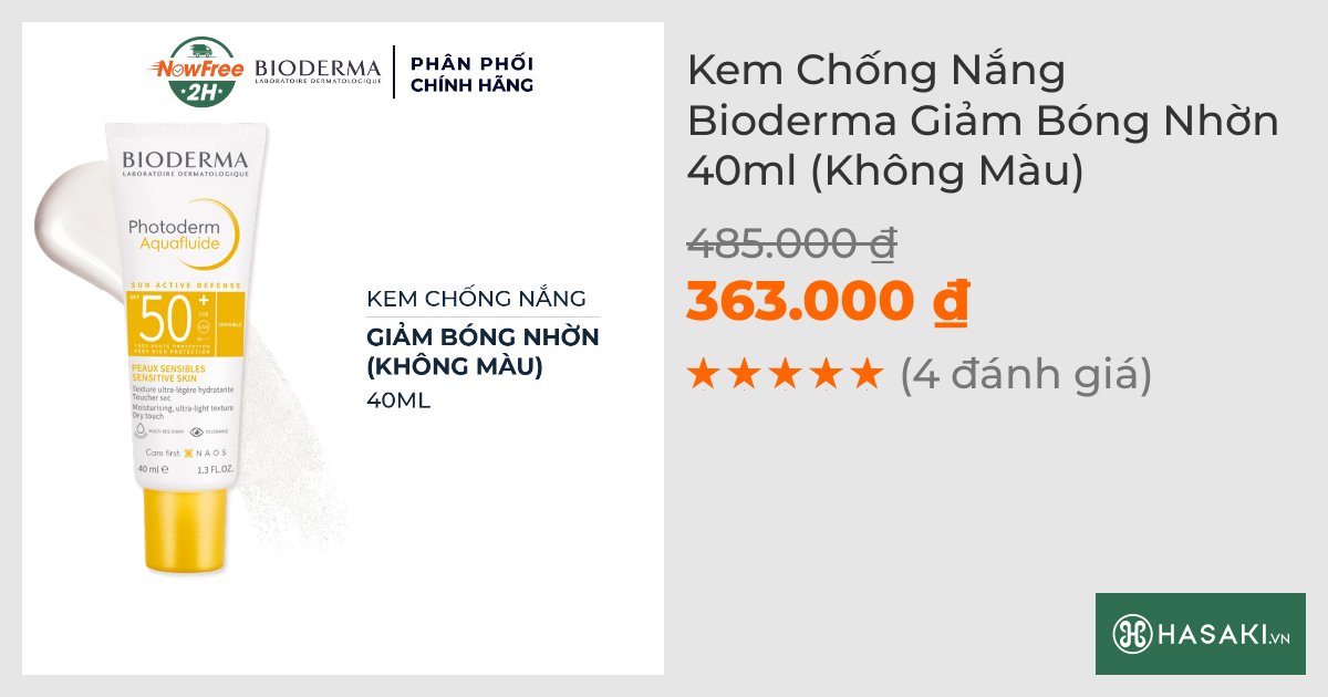 Kem Chống Nắng Bioderma Giảm Bóng Nhờn 40ml (Không Màu)