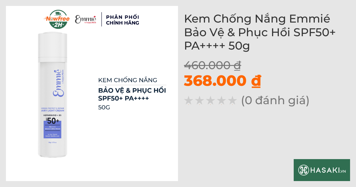 Kem Chống Nắng Emmié Bảo Vệ & Phục Hồi SPF50+ PA++++ 50g