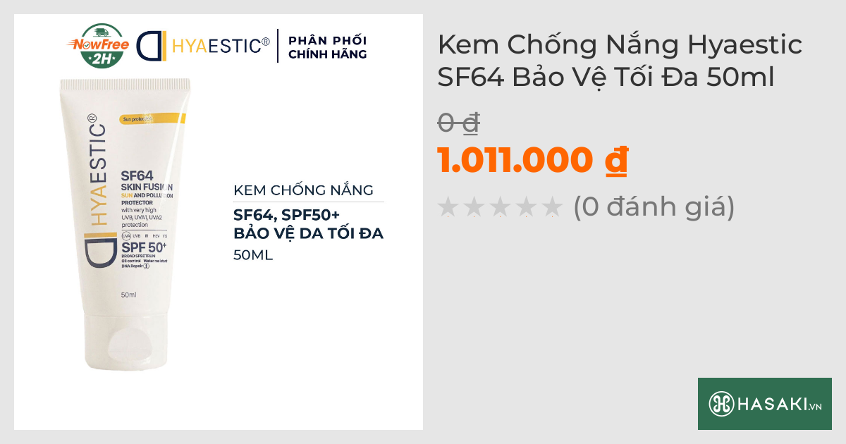 Kem Chống Nắng Hyaestic SF64 Bảo Vệ Tối Đa 50ml