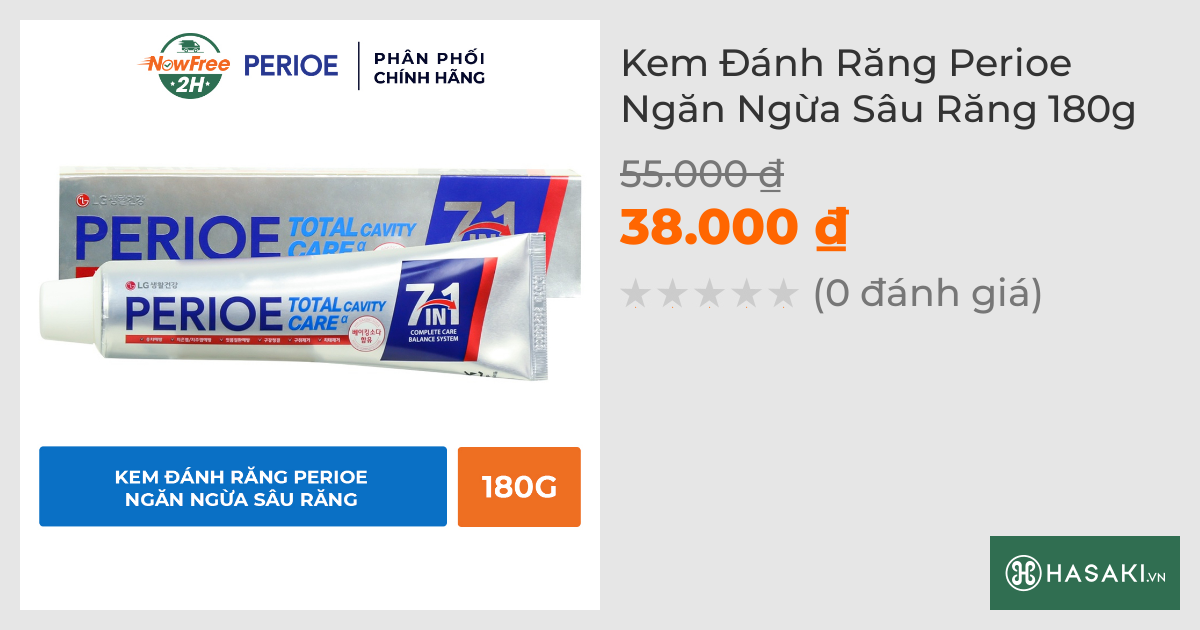 Kem Đánh Răng Perioe Ngăn Ngừa Sâu Răng 180g