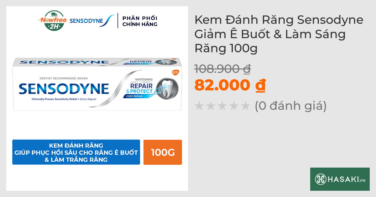 Kem Đánh Răng Sensodyne Phục Hồi, Giảm Ê Buốt, Trắng Răng 100g