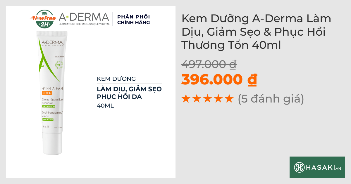 Kem Dưỡng A-Derma Làm Dịu, Giảm Sẹo & Phục Hồi Thương Tổn 40ml