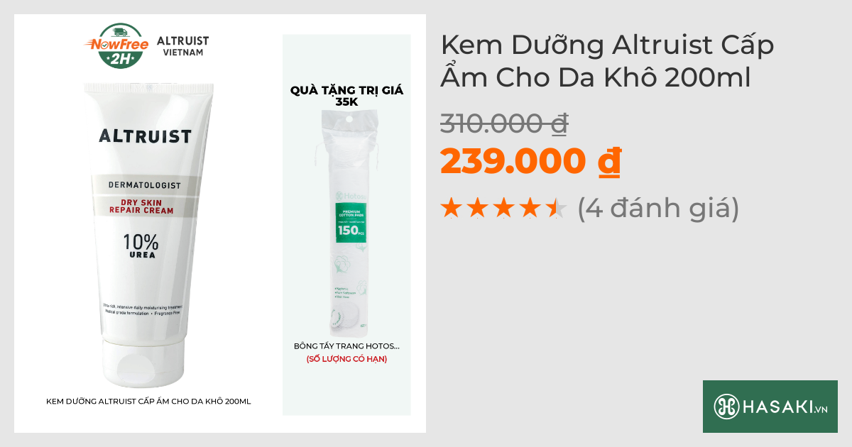 Kem Dưỡng Altruist Cấp Ẩm Cho Da Khô 200ml