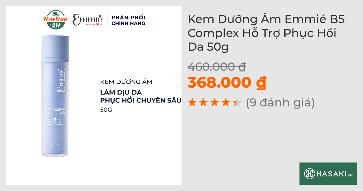 Kem Dưỡng Ẩm Emmié B5 Complex Hỗ Trợ Phục Hồi Da 50g