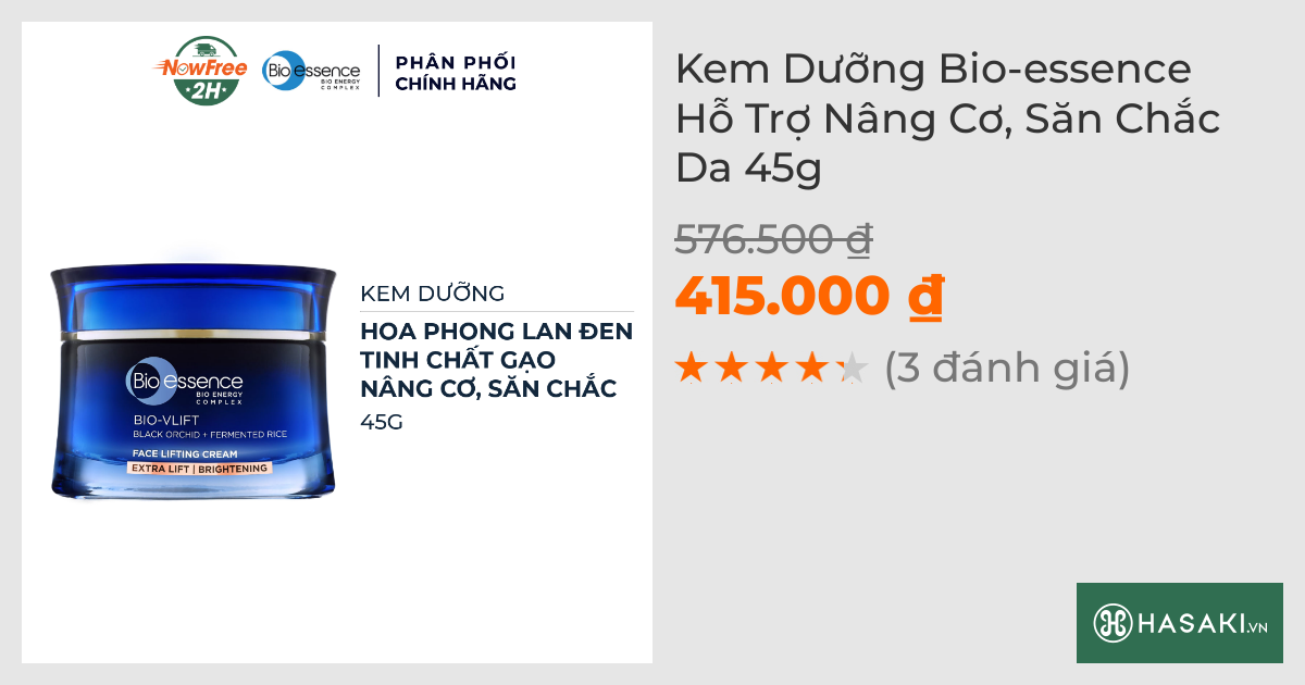 Kem Dưỡng Bio-essence Hỗ Trợ Nâng Cơ, Săn Chắc Da 45g