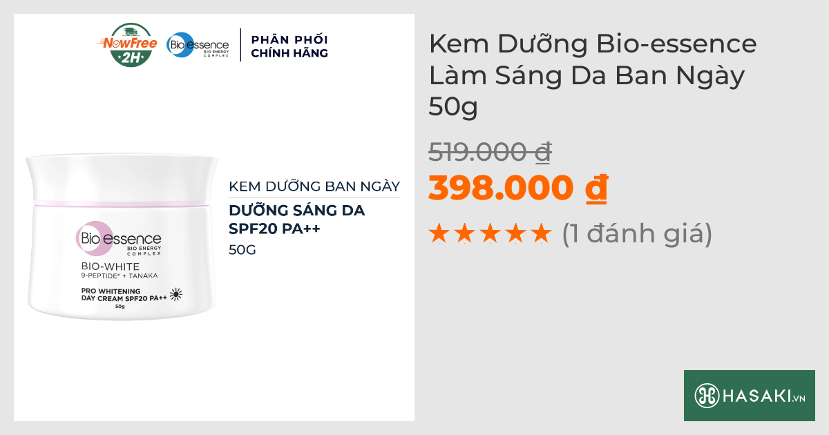 Kem Dưỡng Bio-essence Làm Sáng Da Ban Ngày 50g