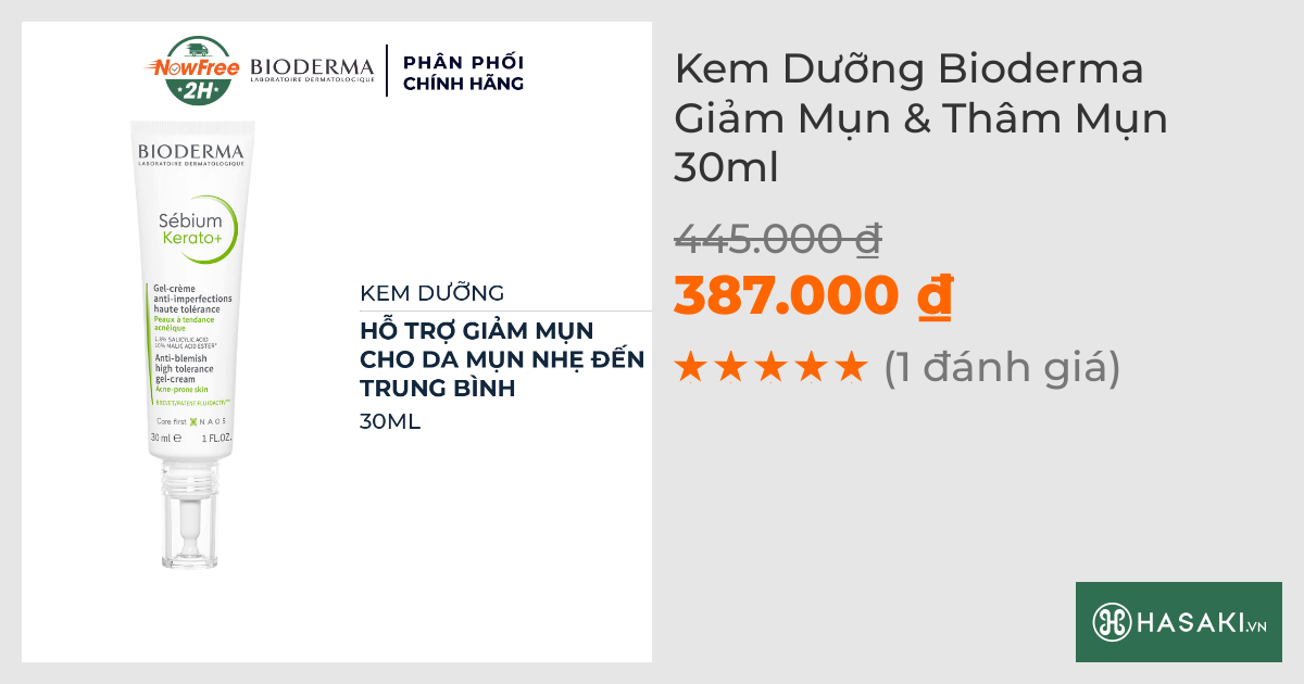 Kem Dưỡng Bioderma Giảm Mụn & Thâm Mụn 30ml