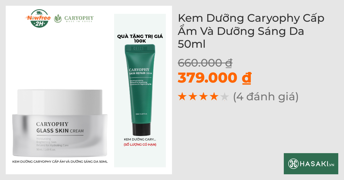 Kem Dưỡng Caryophy Cấp Ẩm Và Dưỡng Sáng Da 50ml