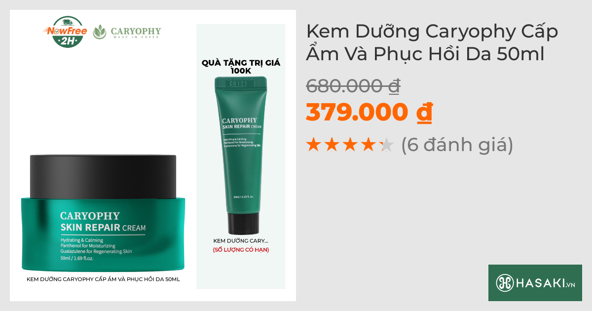 Kem Dưỡng Caryophy Cấp Ẩm Và Phục Hồi Da 50ml