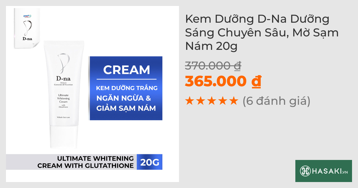 Kem Dưỡng D-Na Dưỡng Sáng Chuyên Sâu, Mờ Sạm Nám 20g