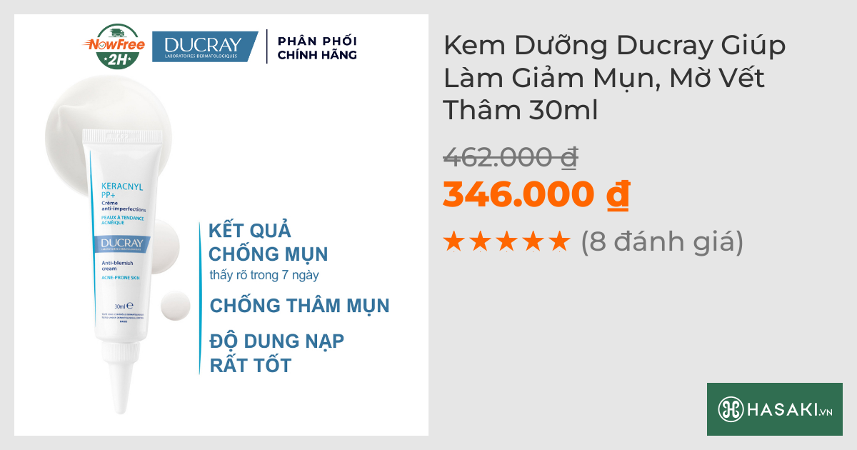 Kem Dưỡng Ducray Giúp Làm Giảm Mụn, Mờ Vết Thâm 30ml